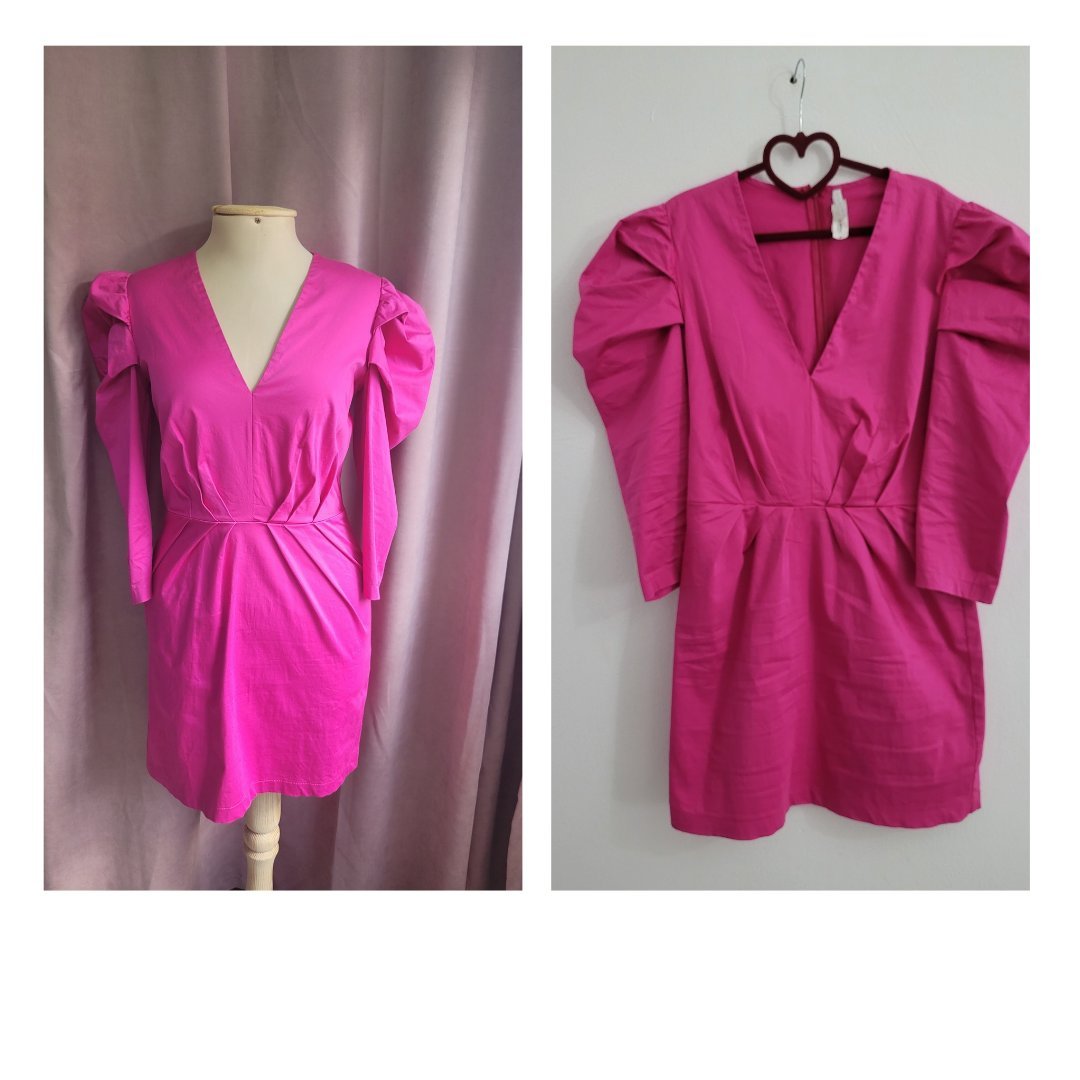 Robe rose fushia en cotton Imperial