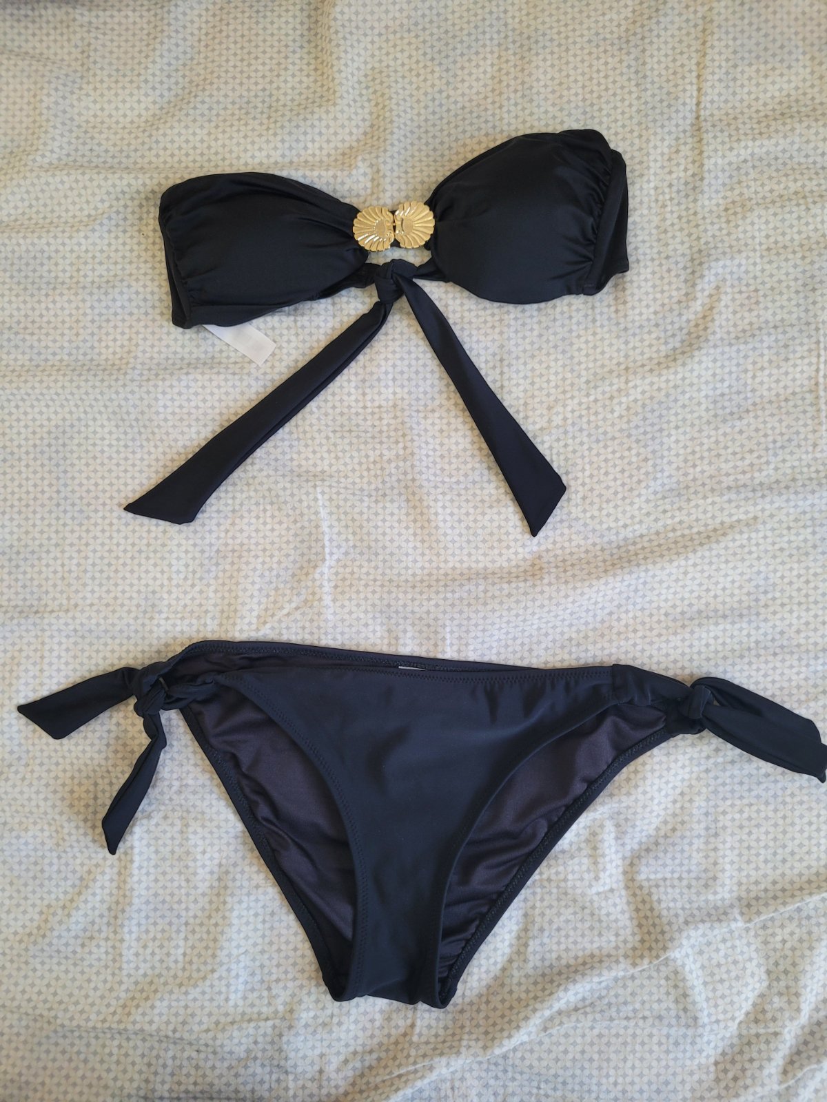 Bikini noir koton neuf 