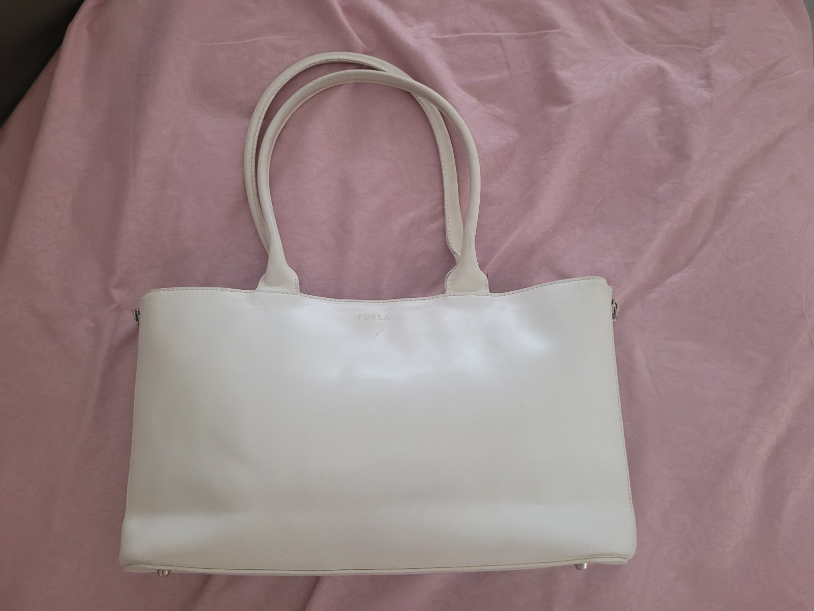 Sac a main blanc en vrai cuir Furla