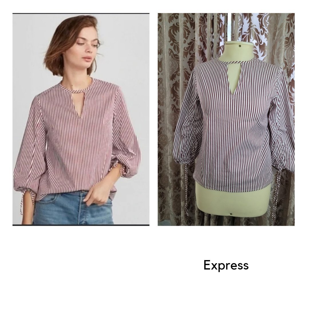 Top rayé en cotton blend Express