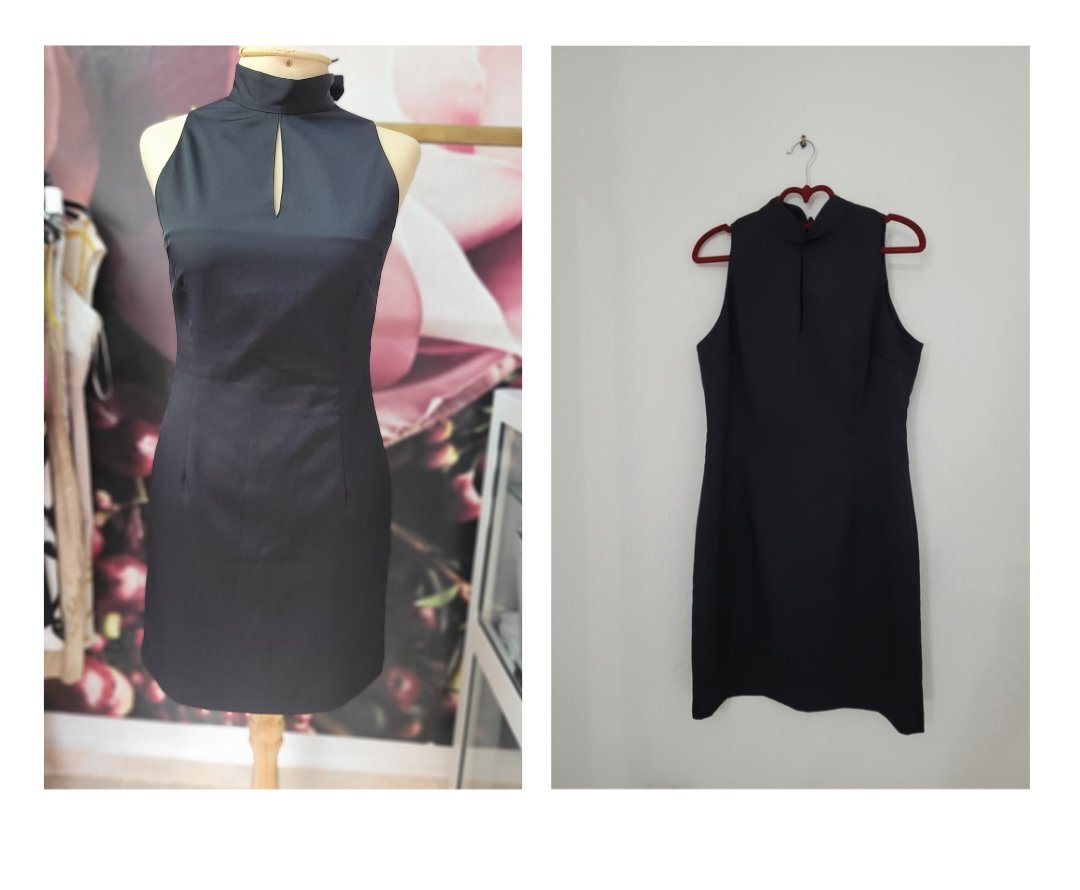 Robe noire M avec noeud sur le dos