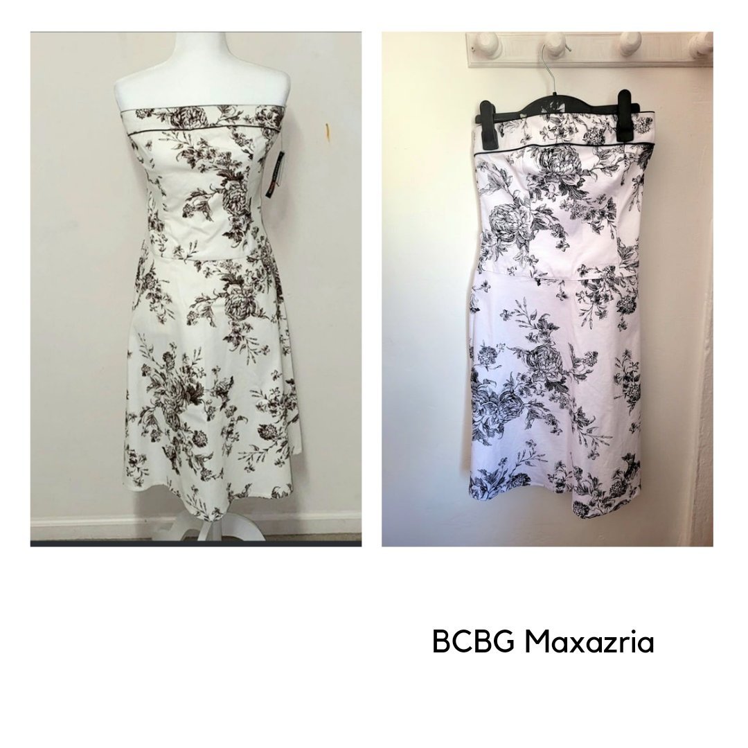 Sublime robe bustier en cotton BCBG Maxazria neuve