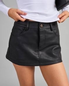 Mini jupe noir cuir xs/s