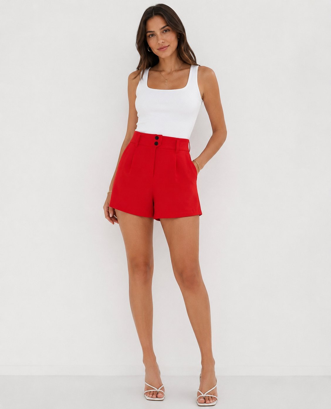 Short rouge Bershka