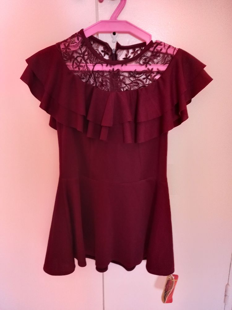 Tunique rouge bordeau 