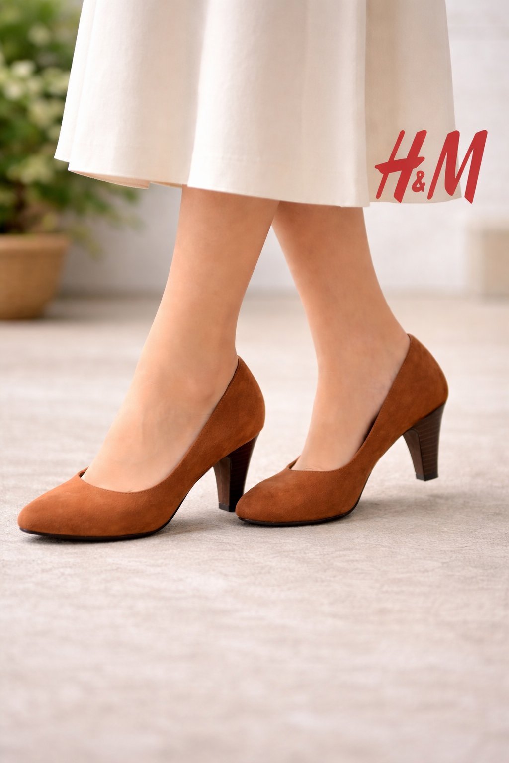 Escarpins marron daim neuf H&m
