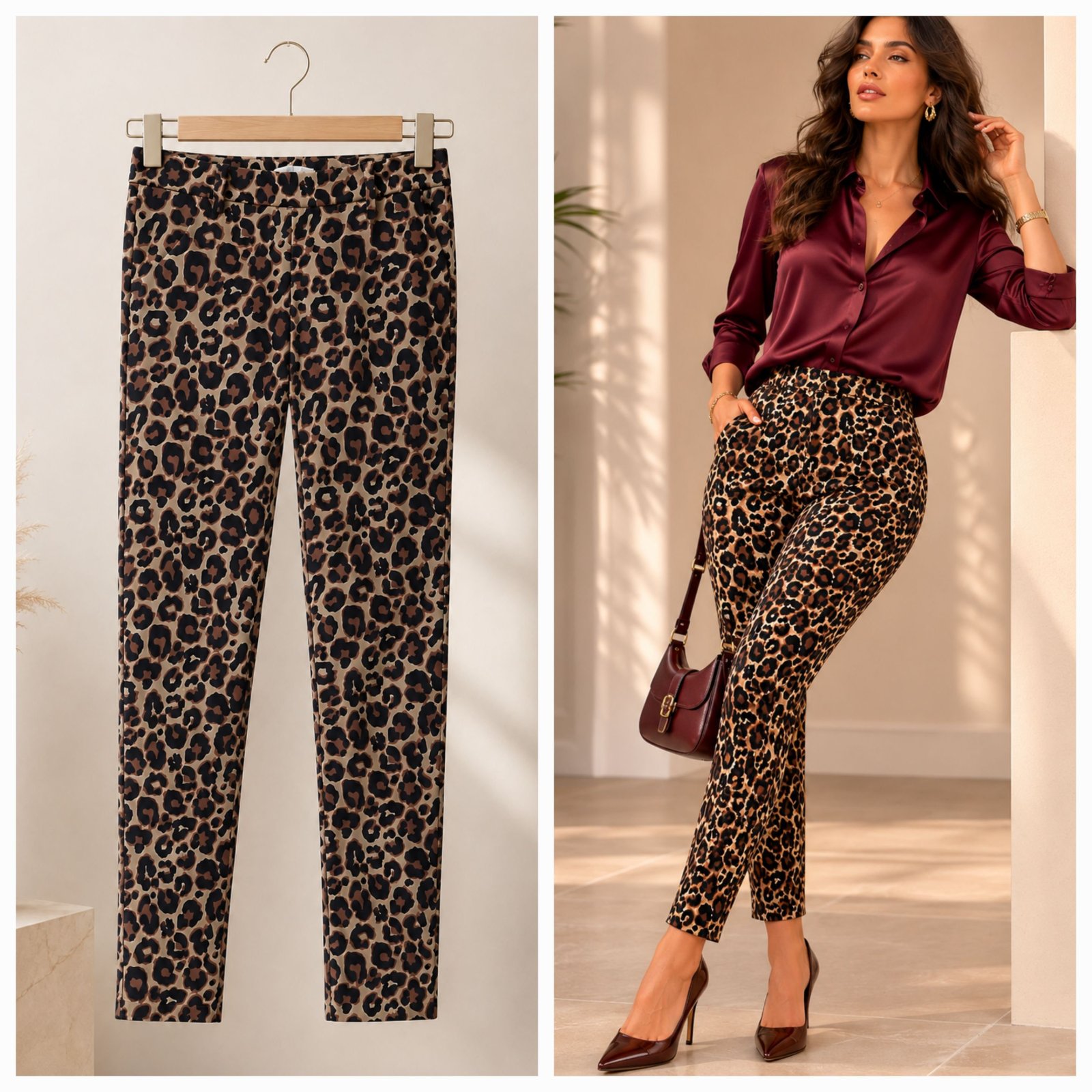 Pantalon tigré, coupe séduisante 