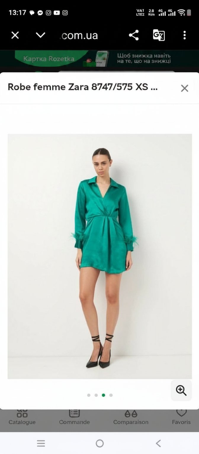 Robe en satin 
