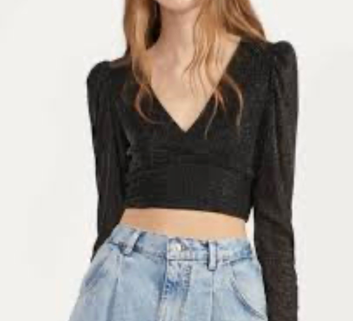 Top bershka pailleté