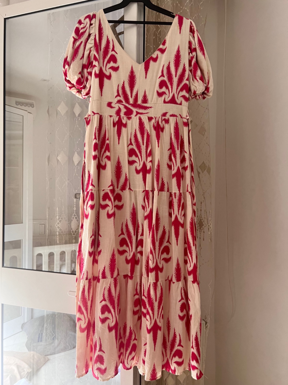 Robe longue rose