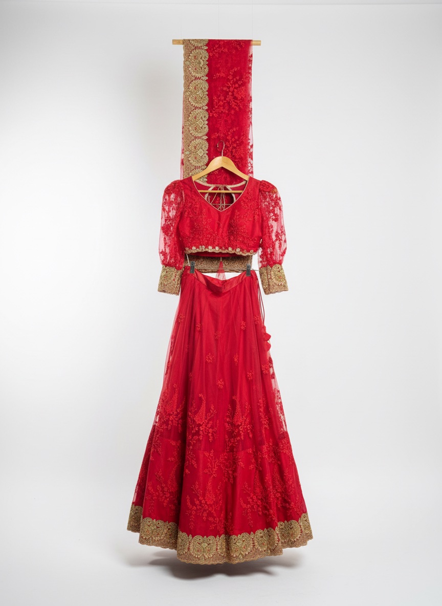 Sari Rouge importé de l'Inde.