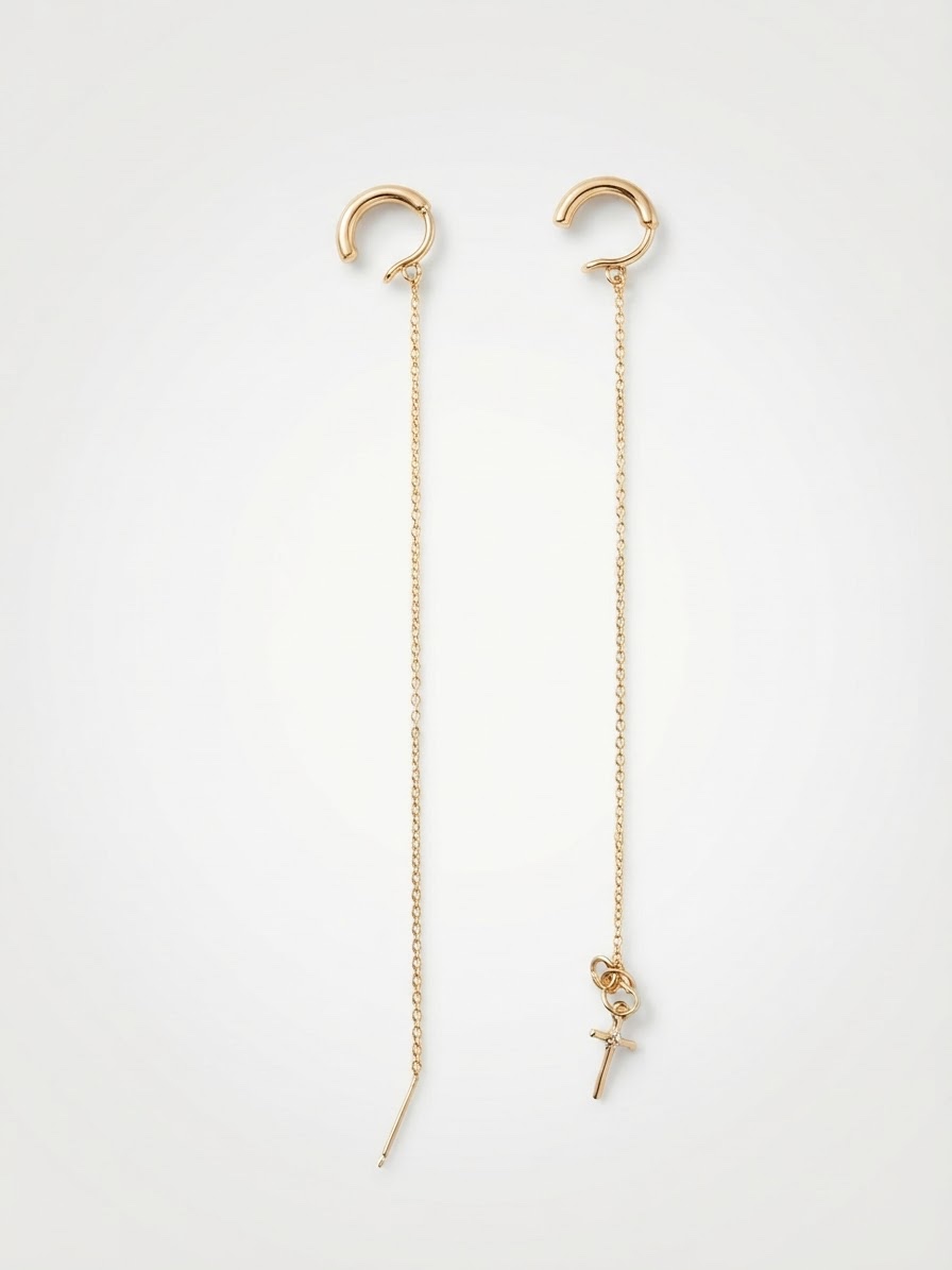 Boucles d'oreilles dorées stylish