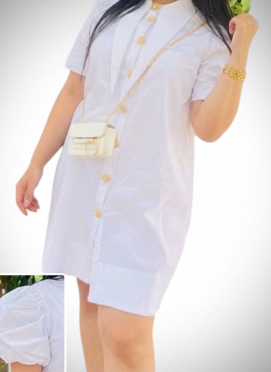 Robe blanche creation aichoucha