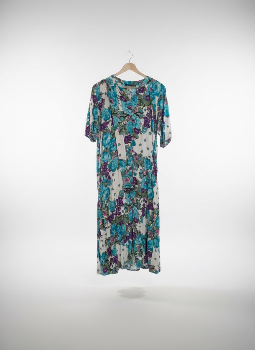 Robe fleurie avec ceinture 