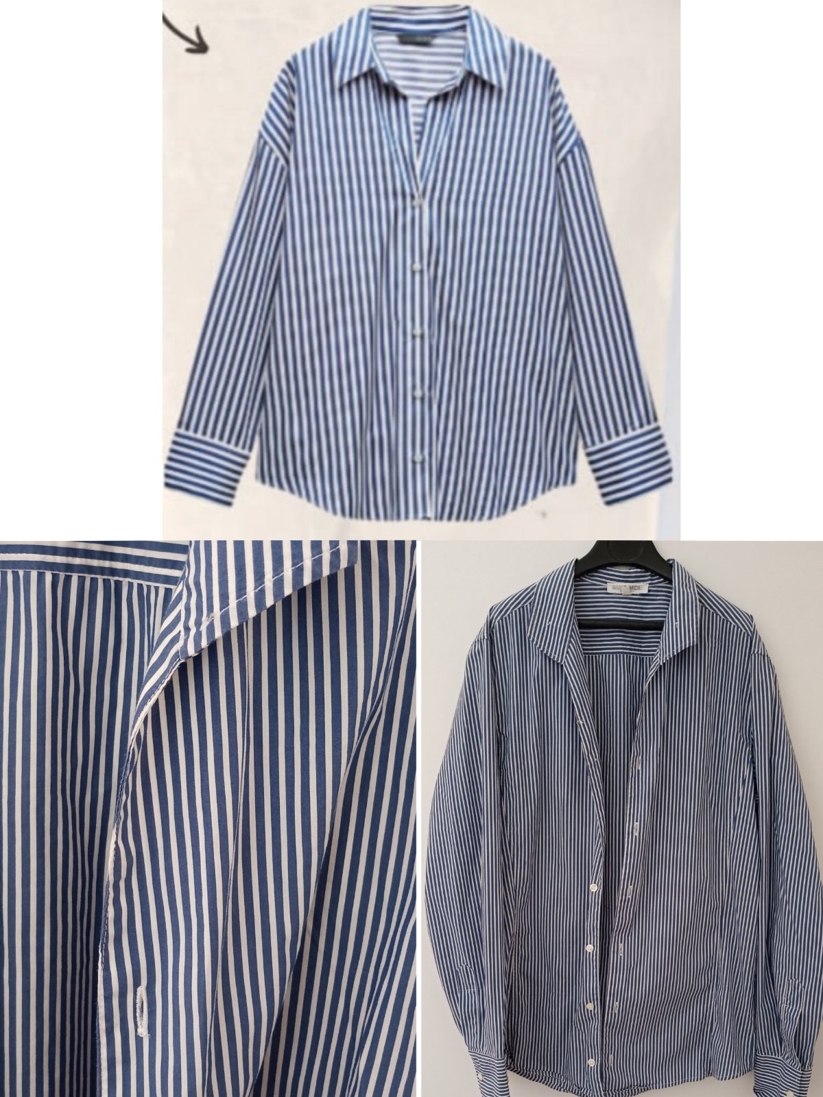 Chemise rayures chic 💙✨