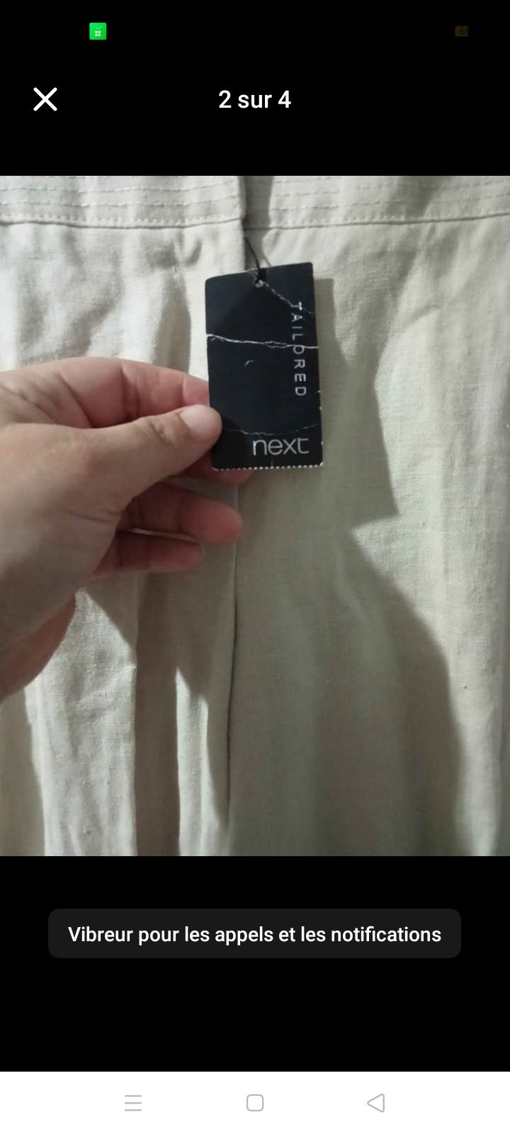 Pantalon kamraya et chemise neuve rayée 