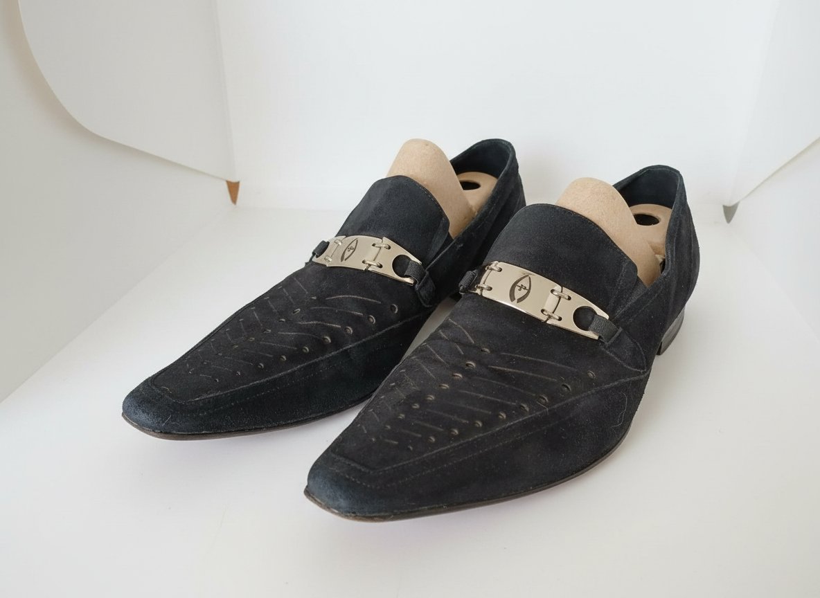 Mocassins pour homme en daim noir
