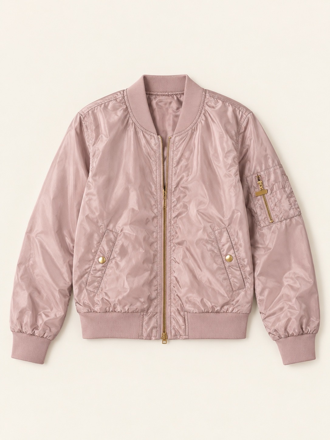 ✨ Veste bomber satinée rose poudré ✨