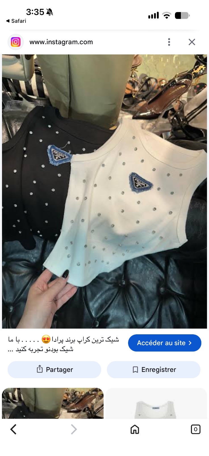 Débardeur noir à strass argentés – Style chic et tendance ✨