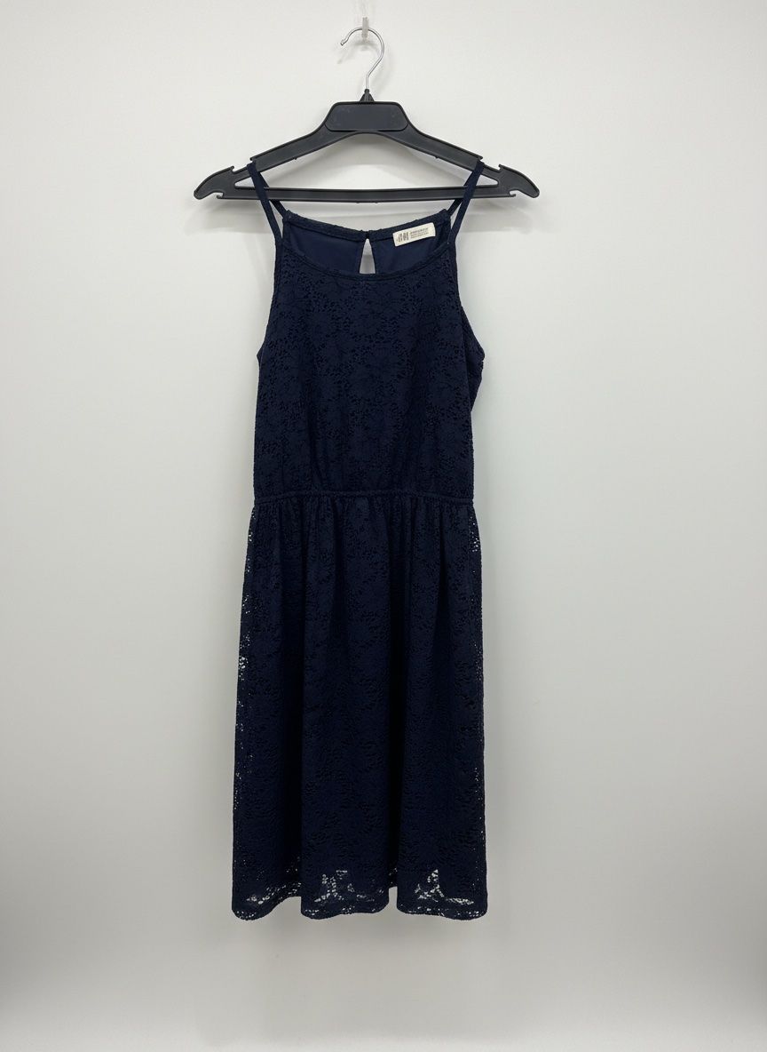 Robe H&M Dentelle Bleue Marine 11-12 ans 🧵 