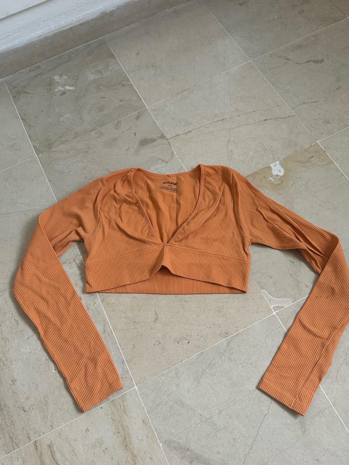 Orange crop top