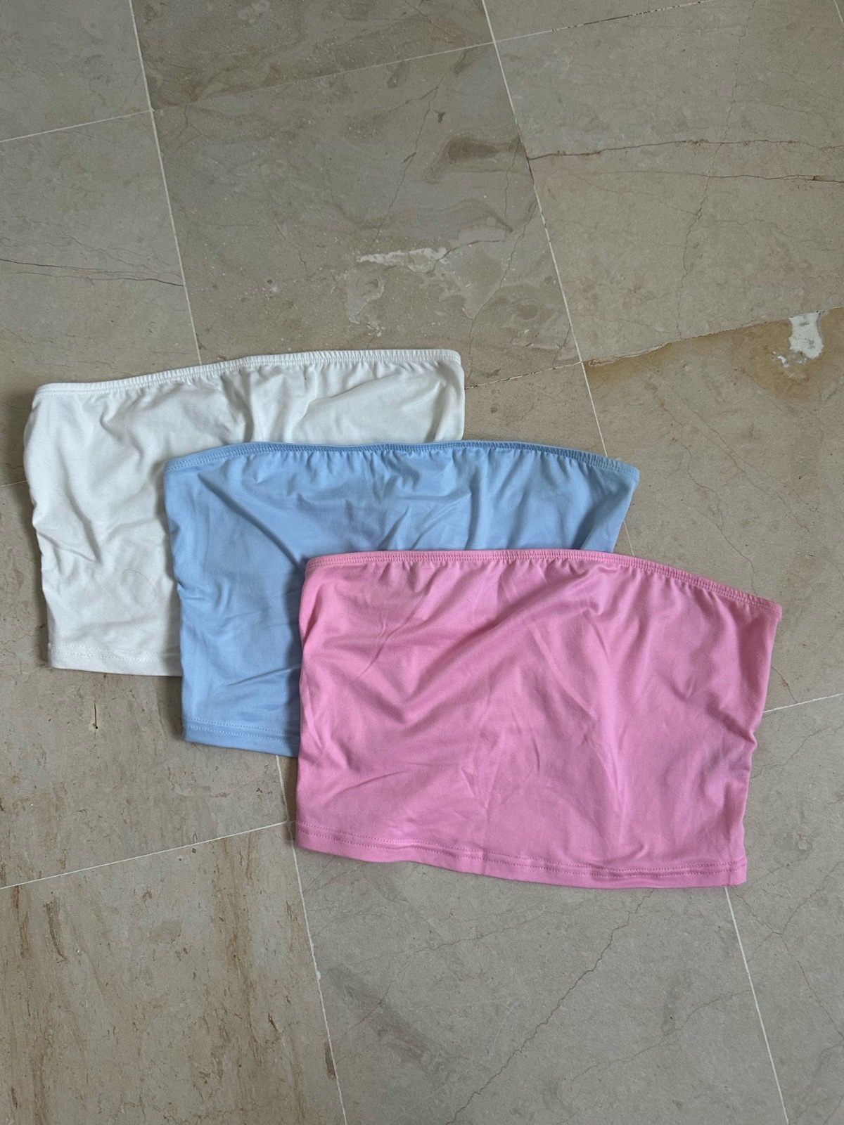 Set de 3 crop top tube shein 