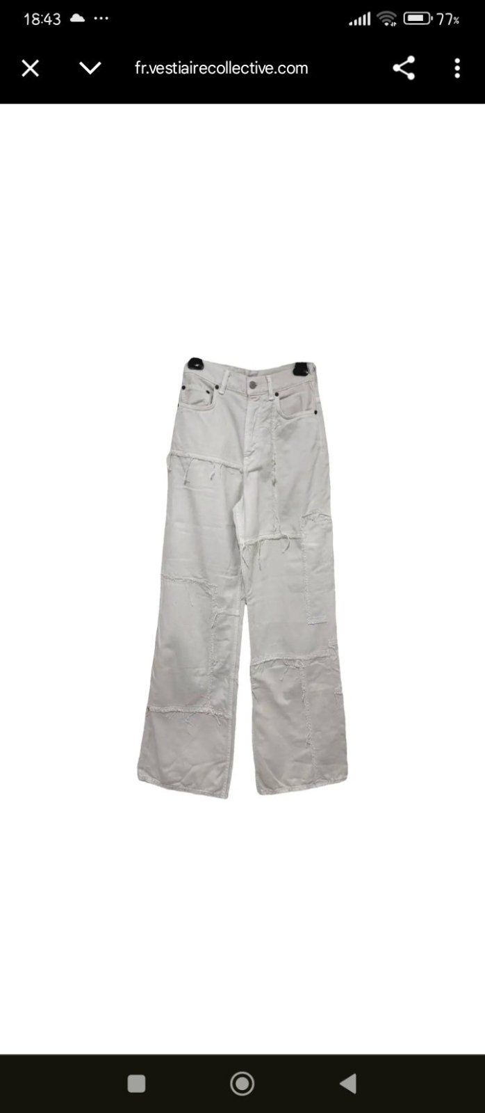 Pantalon blanc large