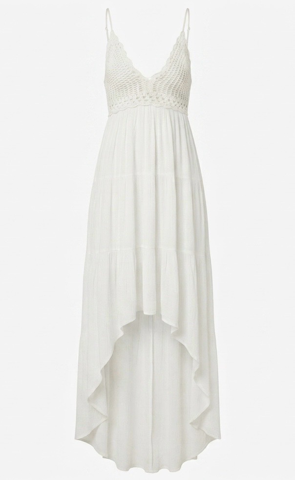 Robe blanche de style bohémien 