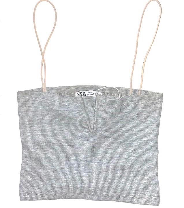 Top gris zara 
