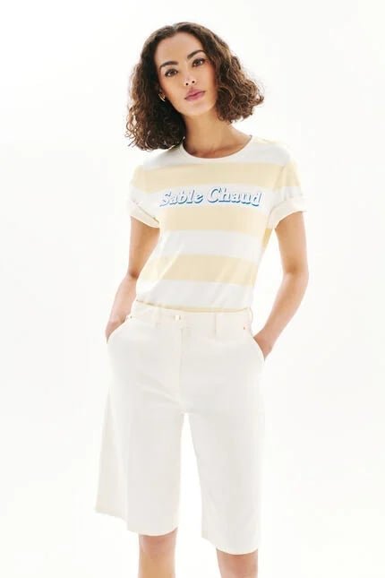 Pull jaune pastel 
