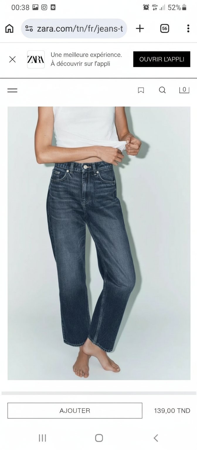 Jean zara taille 38