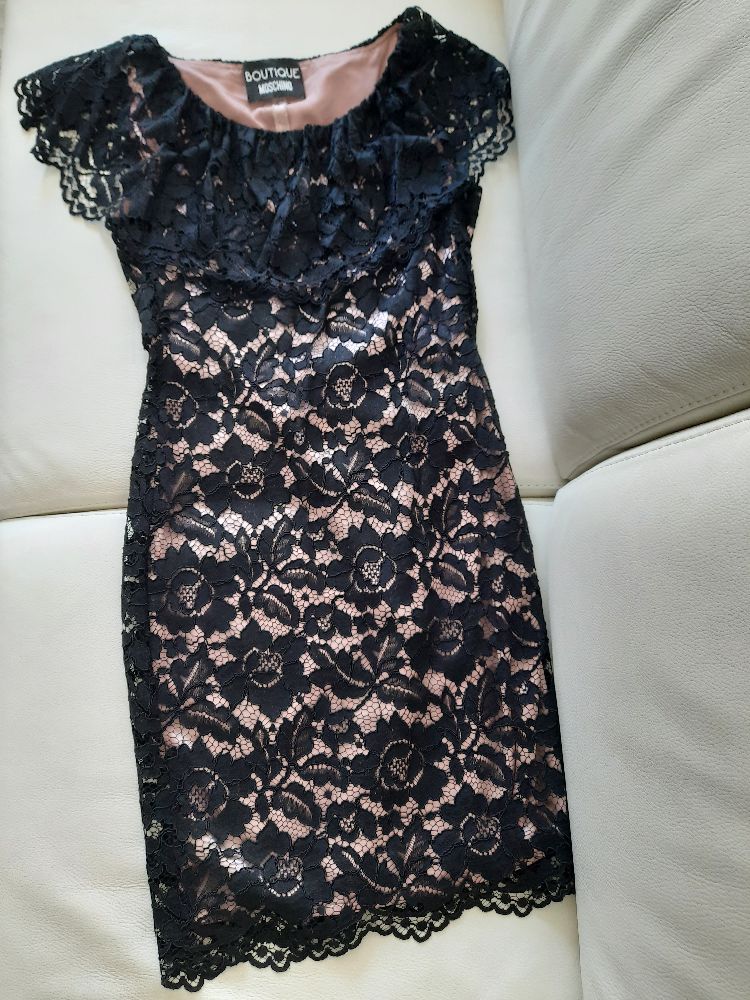 Robe coktail femme en guipure 