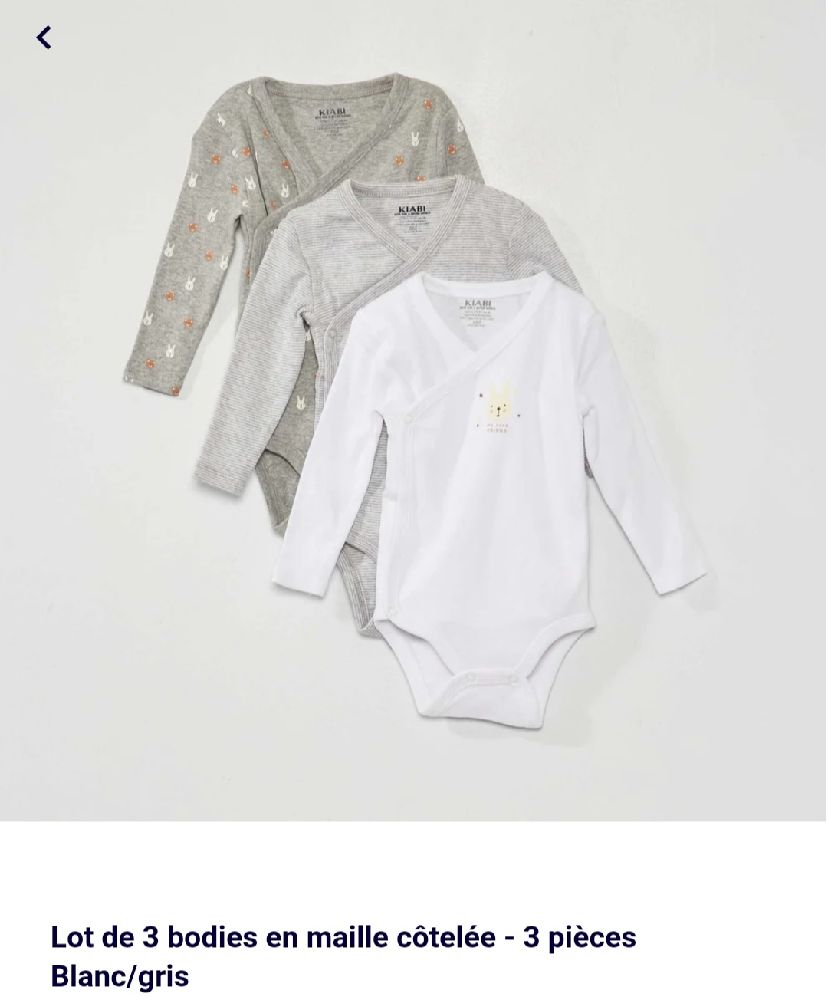 Lot de 3 bodies