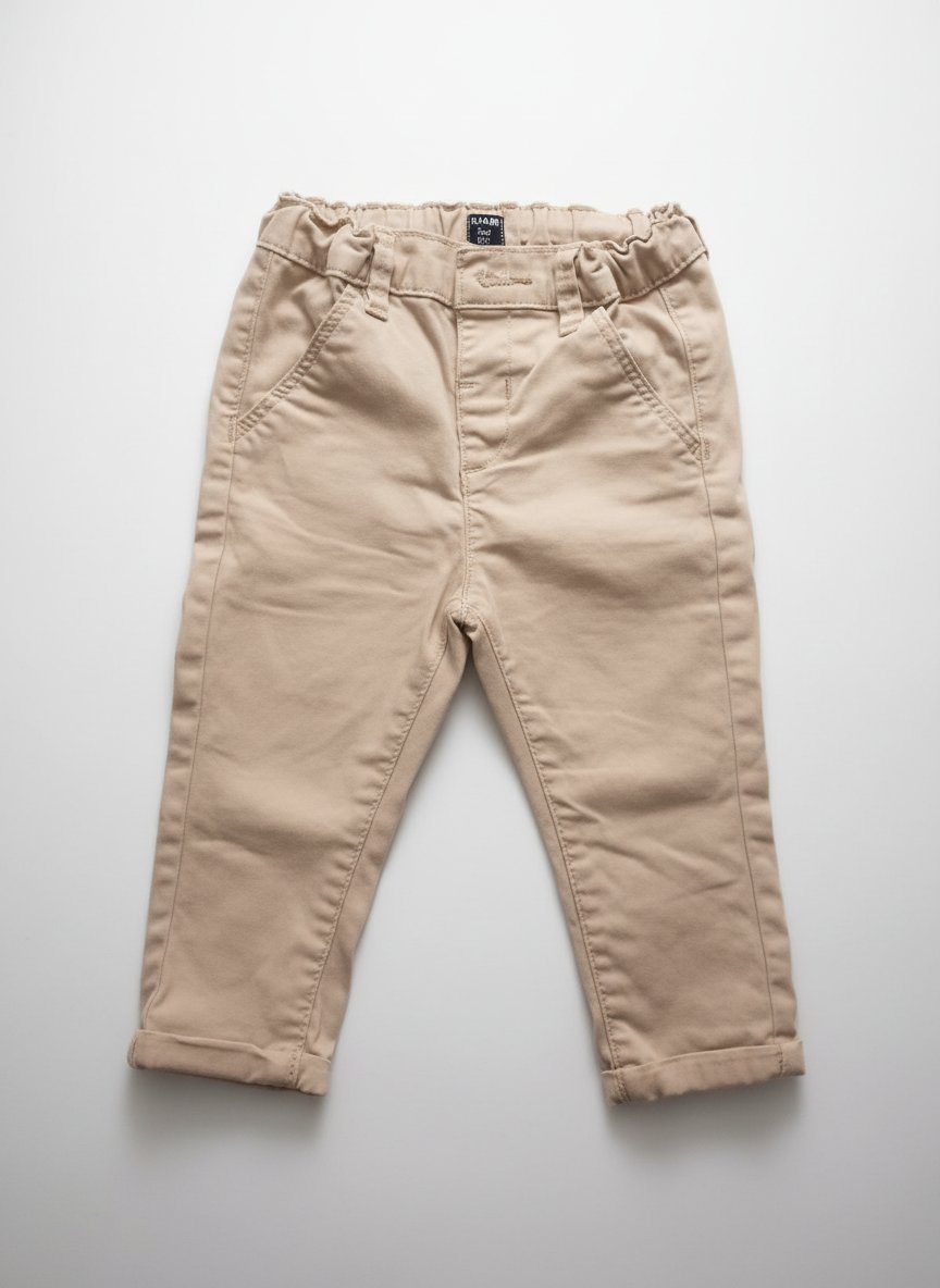 Pantalon chino uni Beige