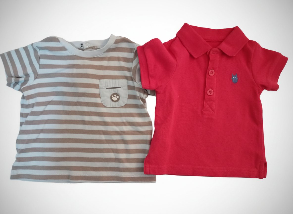 2 T-shirts bébé 6mois