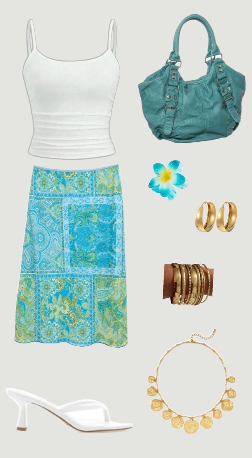     Paisley print midi skirt 