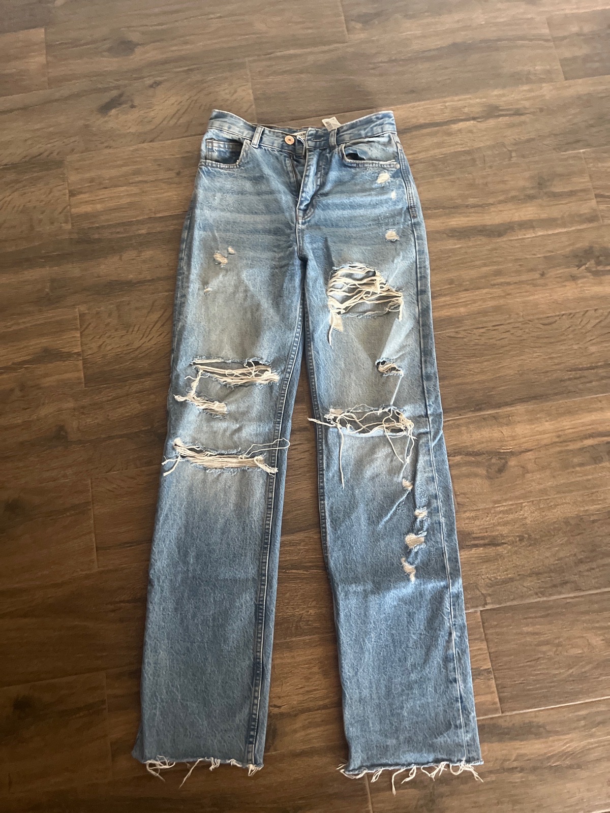 Jean bleu pull and bear taille haute neuf taille 34