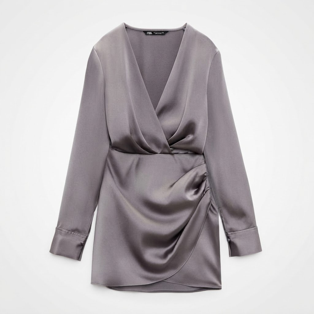 Robe courte cache-cœur