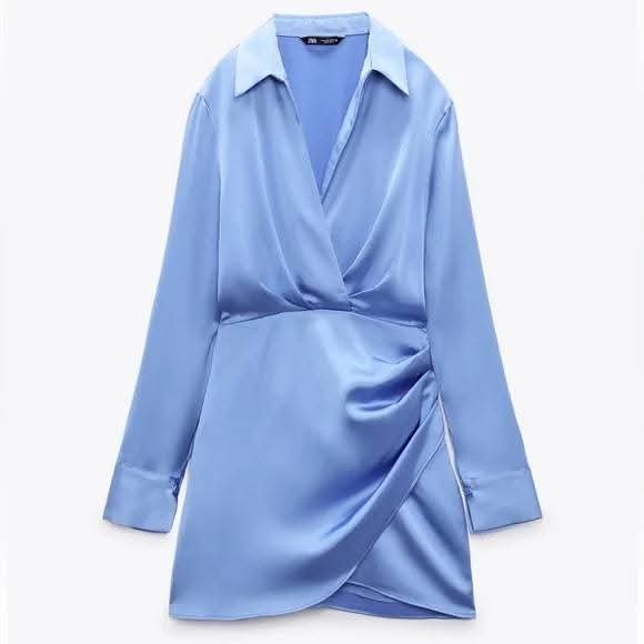 Robe chemise Zara satinée