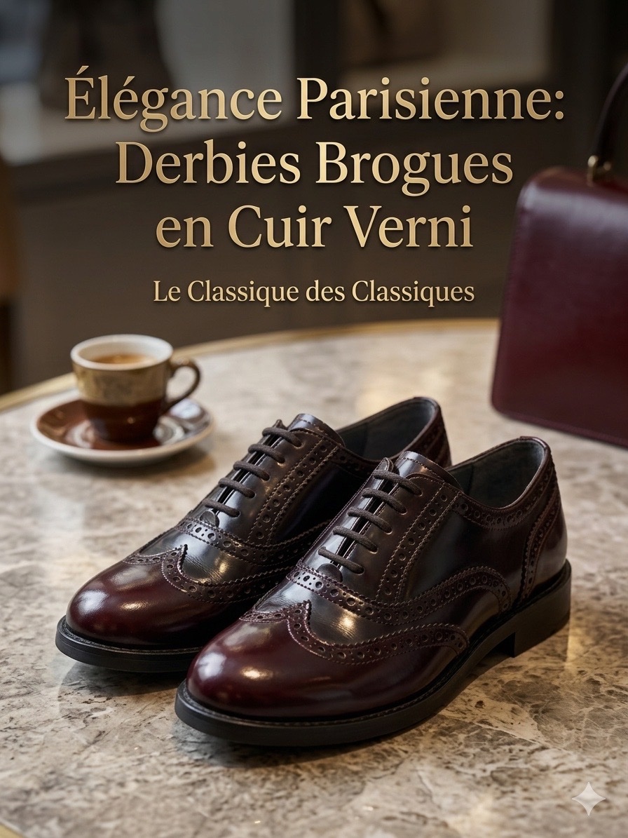 Derbies en cuir verni