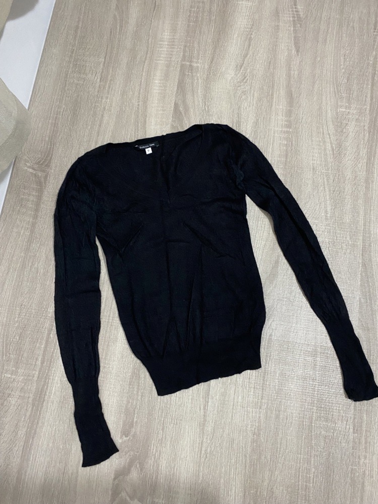 Pull col v noir 