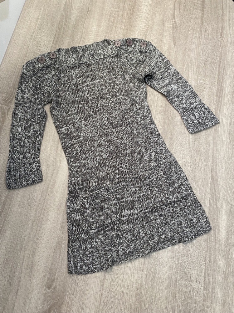 Pull femme long avec poches 