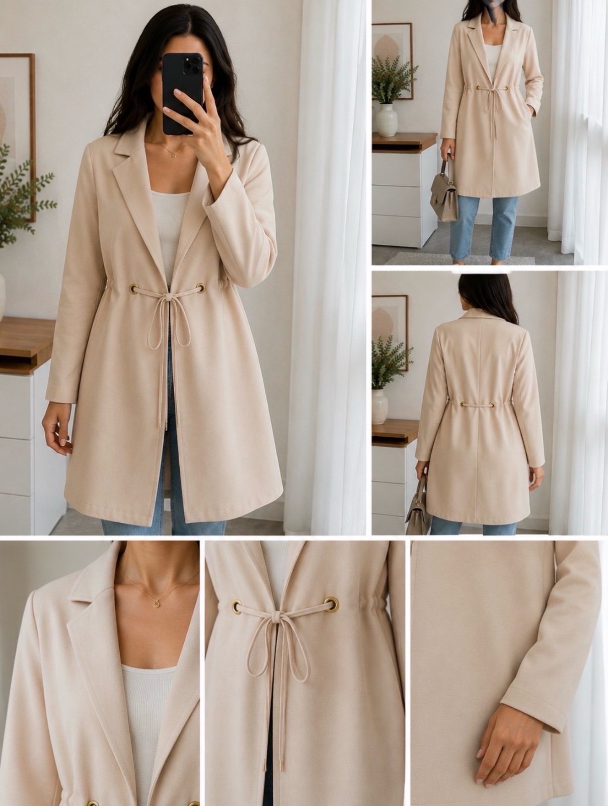Veste style trench légère Neuve 