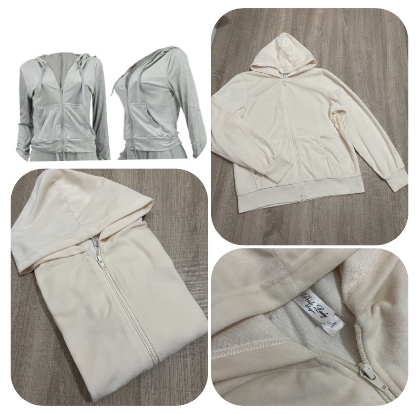 Sweat capuche velours pour femme