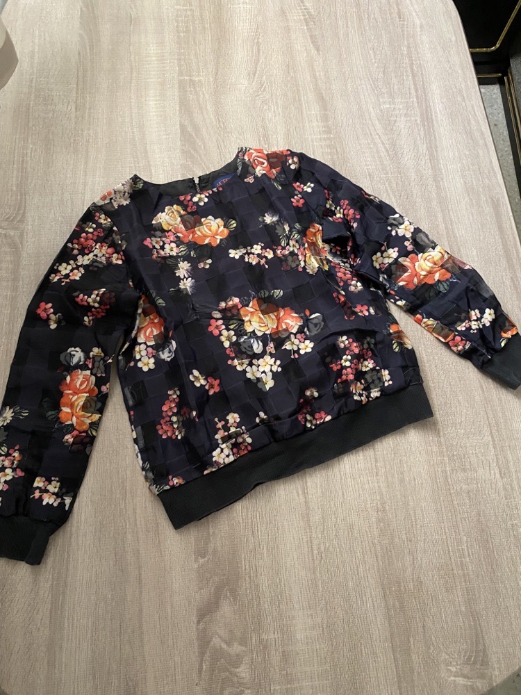 Pull chemise fleurie 