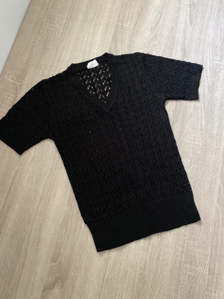 Pull col v noir