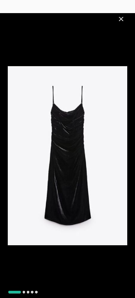 robe velours noir Style lingerie Zara