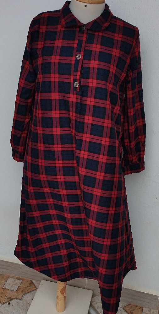 robe chemise à carreau