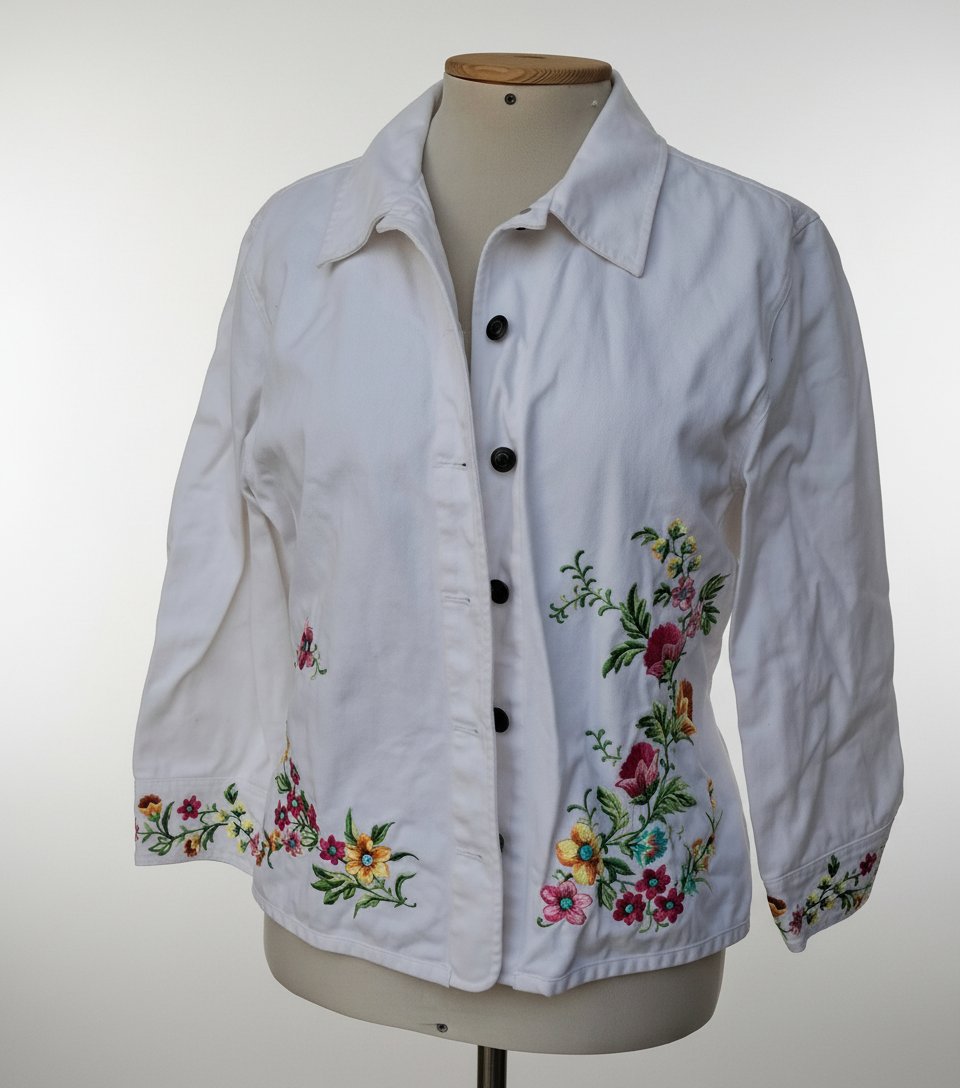 Veste jeans blanc