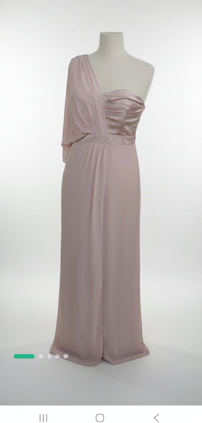 Robe soirée rose nude